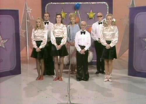 Left to Right: Samantha Stevens, Henry McGee, Lee Gibson, Stella Moray, Jackie Wright, Bob Todd, Diana Darvey in Newer Faces