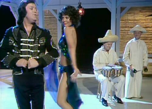 Left to Right: Eddie Buchanan, Lorna Nathan, Benny and Jackie Wright in Benny's Mexican Cabaret